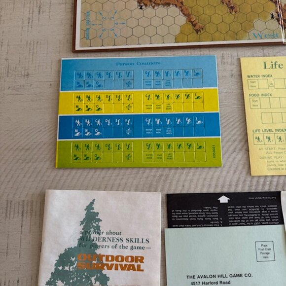 Vintage 1972 Avalon Hill Outdoor Survival Bookshelf Edition (unpunched) - Picture 4 of 10